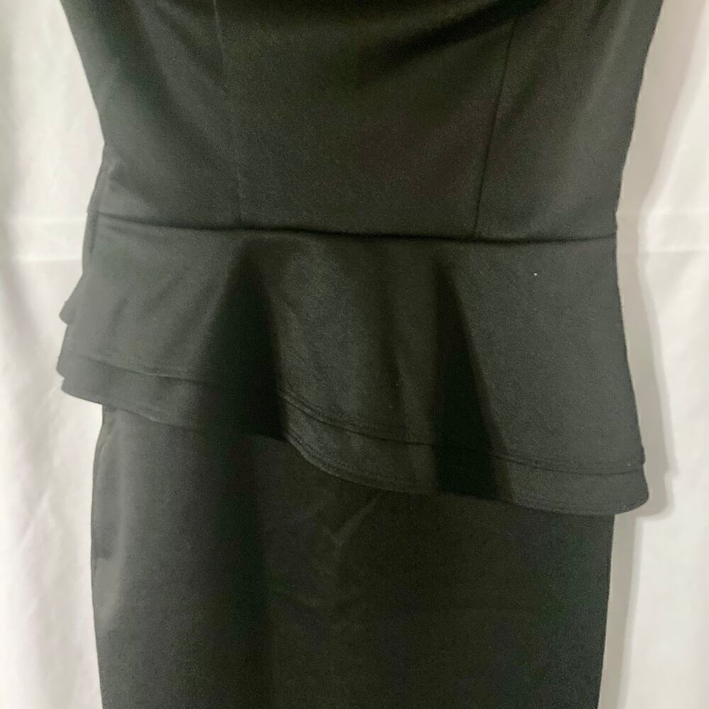 Wet Seal Women's M Black Strapless Peplum Bodycon Dress - Picture 4 of 10